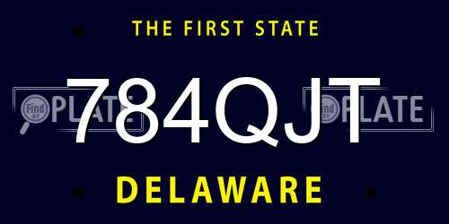 784QJT Delaware License Plate