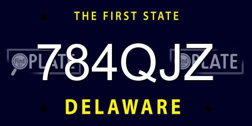 784QJZ Delaware License Plate