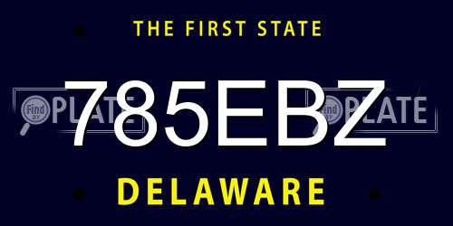 785EBZ Delaware License Plate