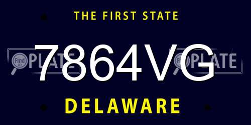 7864VG Delaware License Plate