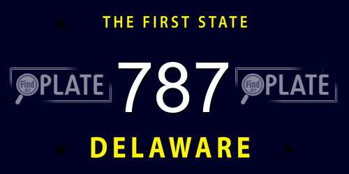 787 Delaware License Plate