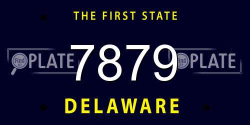 7879 Delaware License Plate