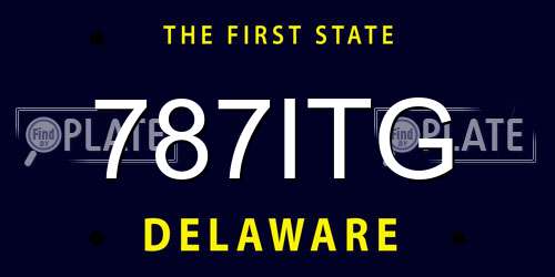 787ITG Delaware License Plate