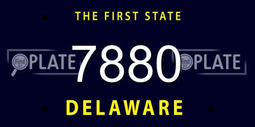 7880 Delaware License Plate