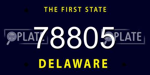78805 Delaware License Plate