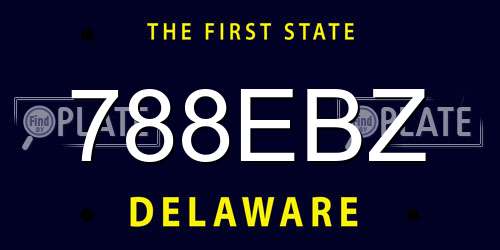 788EBZ Delaware License Plate