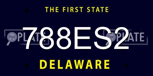 788ES2 Delaware License Plate