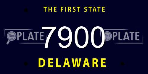 7900 Delaware License Plate