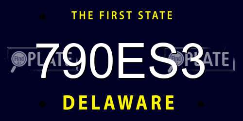 790ES3 Delaware License Plate