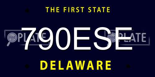 790ESE Delaware License Plate