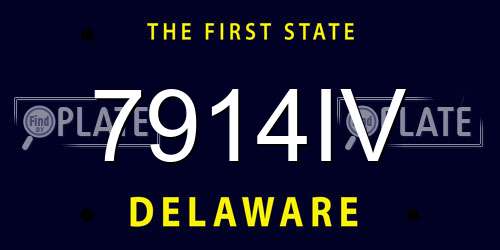 7914IV Delaware License Plate
