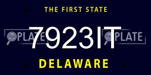 7923IT Delaware License Plate