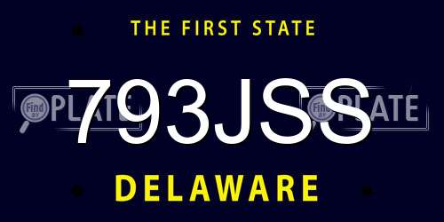 793JSS Delaware License Plate