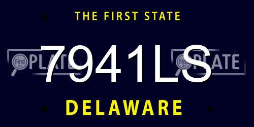 7941LS Delaware License Plate