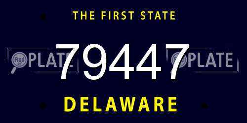 79447 Delaware License Plate