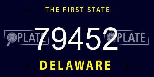 79452 Delaware License Plate