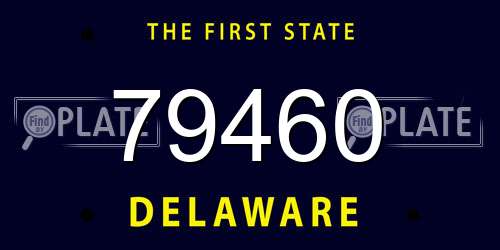 79460 Delaware License Plate