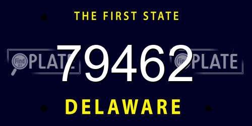 79462 Delaware License Plate