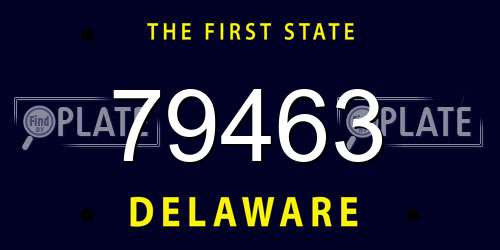 79463 Delaware License Plate