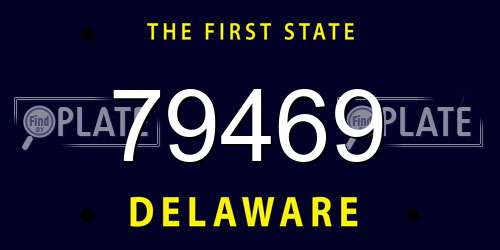 79469 Delaware License Plate