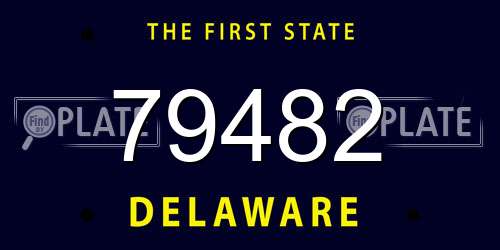 79482 Delaware License Plate