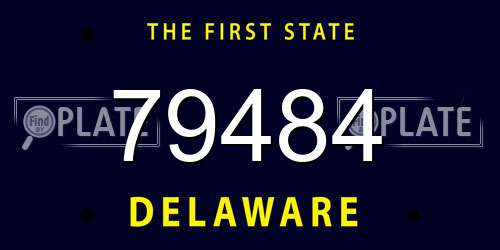 79484 Delaware License Plate