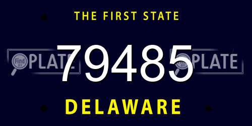 79485 Delaware License Plate