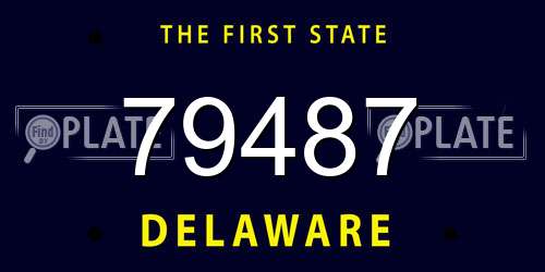 79487 Delaware License Plate