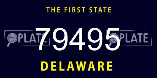 79495 Delaware License Plate