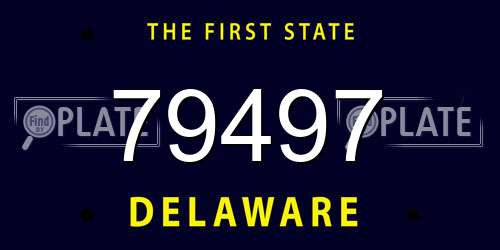 79497 Delaware License Plate