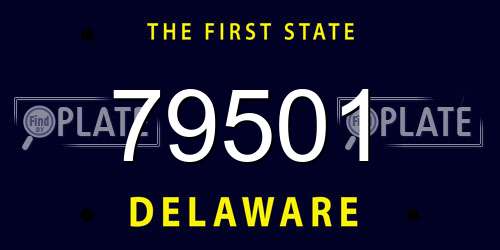 79501 Delaware License Plate