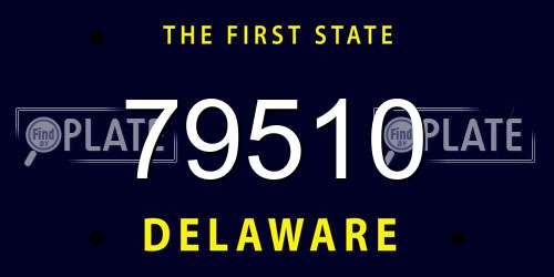 79510 Delaware License Plate