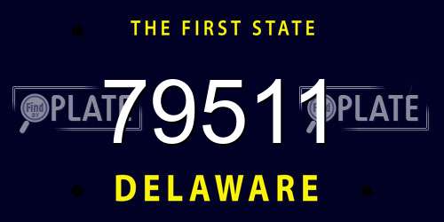 79511 Delaware License Plate