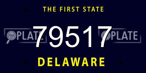 79517 Delaware License Plate