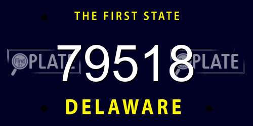 79518 Delaware License Plate