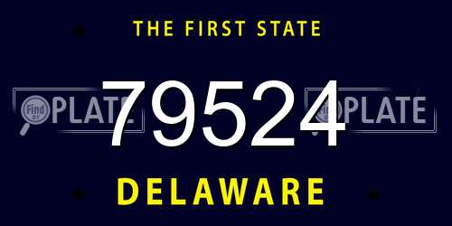 79524 Delaware License Plate
