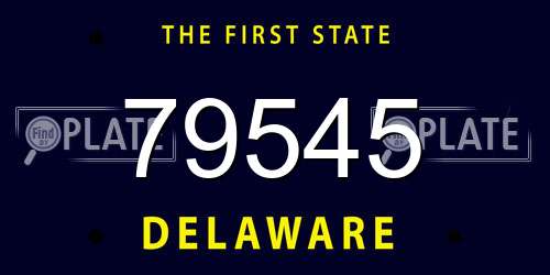 79545 Delaware License Plate