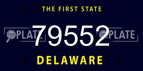 79552 Delaware License Plate