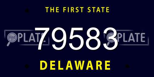 79583 Delaware License Plate
