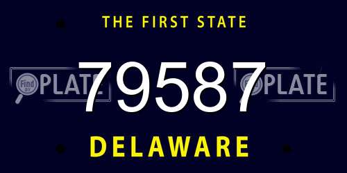 79587 Delaware License Plate
