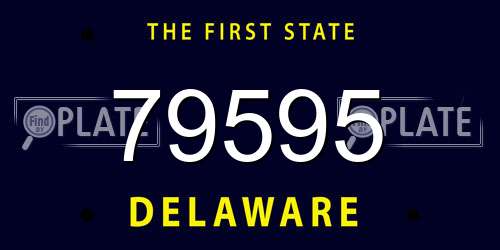 79595 Delaware License Plate