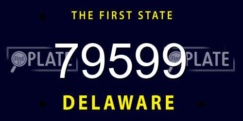 79599 Delaware License Plate