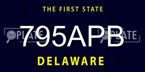 795APB Delaware License Plate