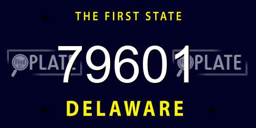 79601 Delaware License Plate