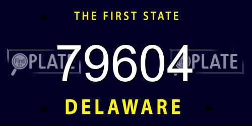 79604 Delaware License Plate