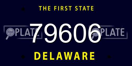 79606 Delaware License Plate