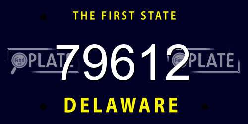 79612 Delaware License Plate