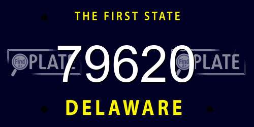 79620 Delaware License Plate