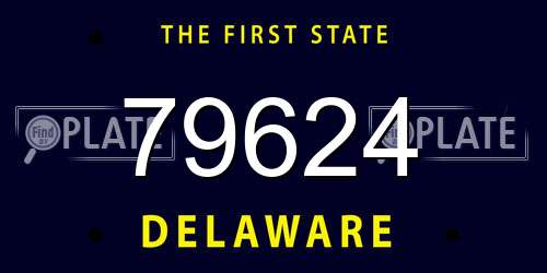 79624 Delaware License Plate