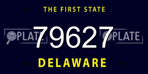 79627 Delaware License Plate
